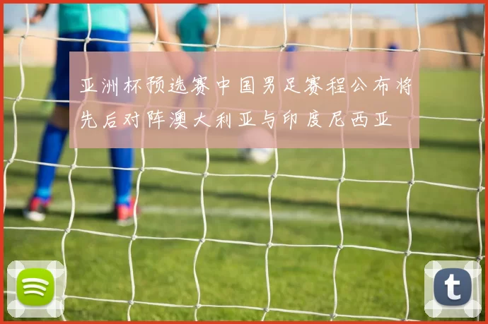 亚洲杯预选赛中国男足赛程公布将先后对阵澳大利亚与印度尼西亚