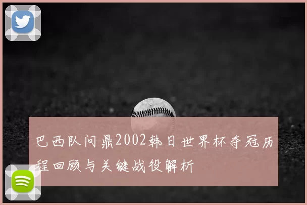 巴西队问鼎2002韩日世界杯夺冠历程回顾与关键战役解析